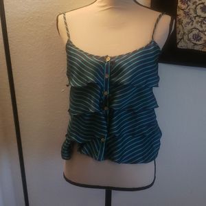 🌞 Beautiful navy blue and green tank top